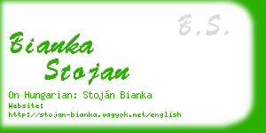 bianka stojan business card